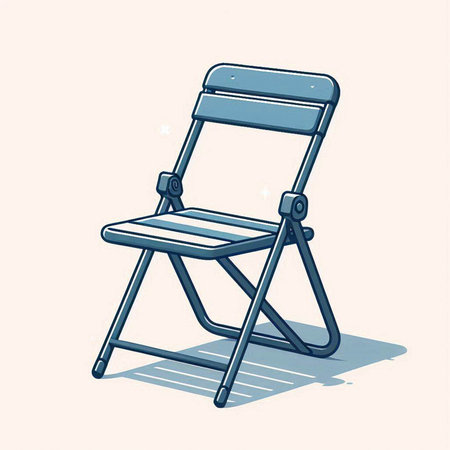 Illustration of a director chair on a light background. Vector illustrationのイラスト素材
