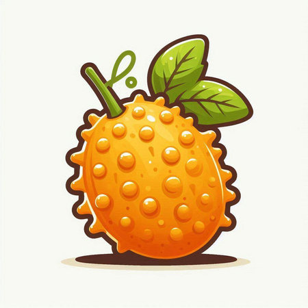 Kiwano fruit. Vector illustration of kiwano fruit.のイラスト素材