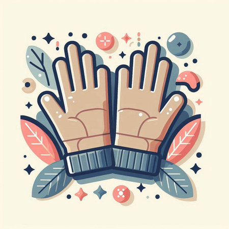 Hand drawn vector abstract stock graphic illustration with sport gloves isolated on white backgroundのイラスト素材