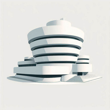 Modern building on a white background. Vector illustration. Eps 10.のイラスト素材