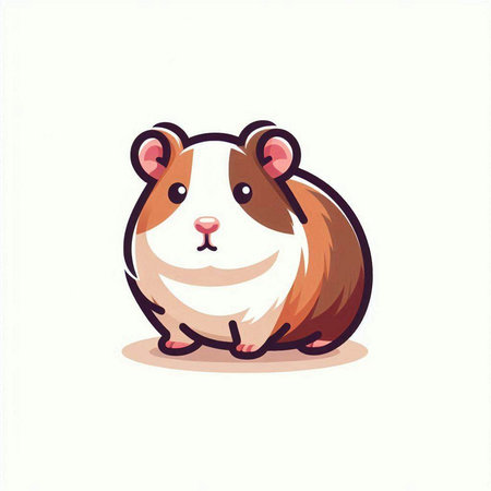 Cute hamster isolated on white background. Vector illustration for your designのイラスト素材