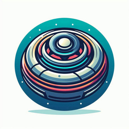 Abstract planet in a circle on a white background. Vector illustration.のイラスト素材