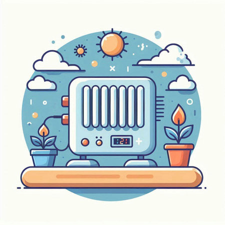Vintage radio. Flat style vector illustration. Isolated on white background.のイラスト素材