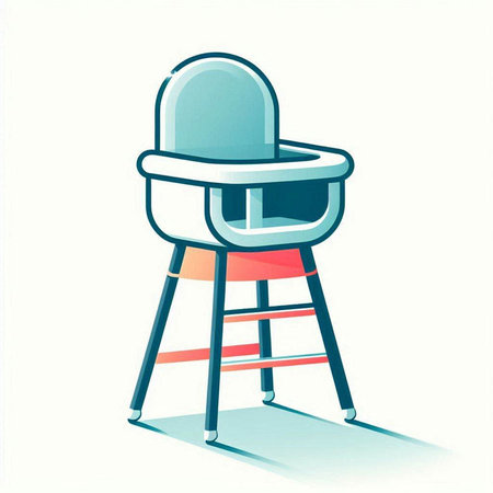High chair vector illustration isolated on a white background. EPS 10.のイラスト素材