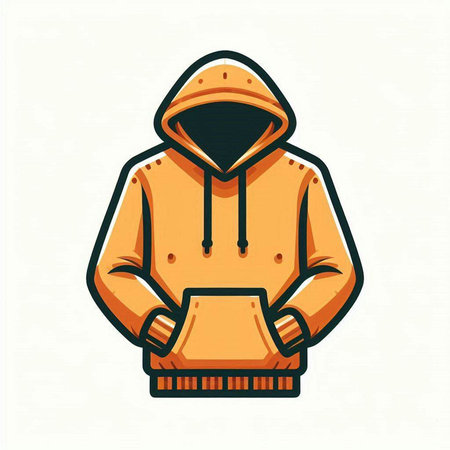 Hooded sweatshirt isolated on white background. Vector illustration.のイラスト素材