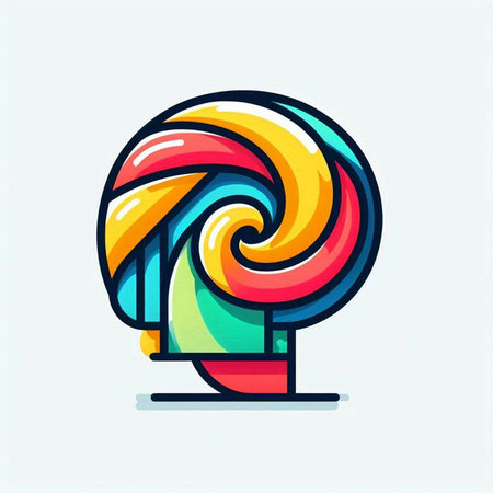 Colorful lollipop icon in flat style. Vector illustration.のイラスト素材