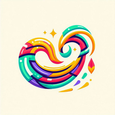 abstract colorful heart shape, vector illustration eps10 graphic designのイラスト素材