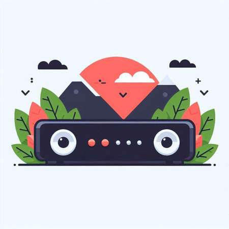 Vector illustration of virtual reality. Flat style design for web, site, advertising, banner, poster, board and print.のイラスト素材