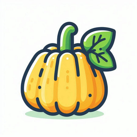 Pumpkin vector illustration. Hand drawn doodle pumpkin.のイラスト素材