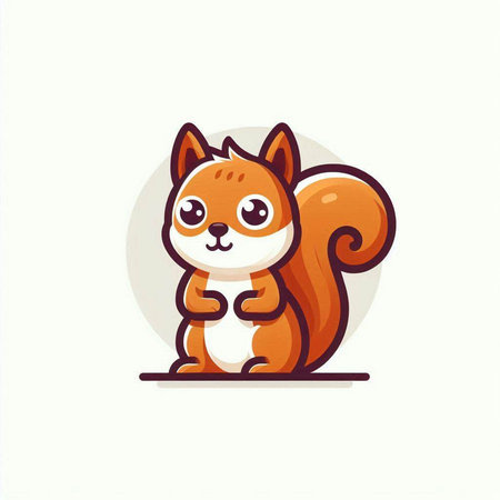 Cute squirrel vector icon. Cartoon illustration of cute squirrel vector icon for web designのイラスト素材