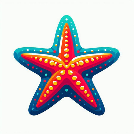 Starfish isolated on a white background. Vector illustration. Eps 10.のイラスト素材