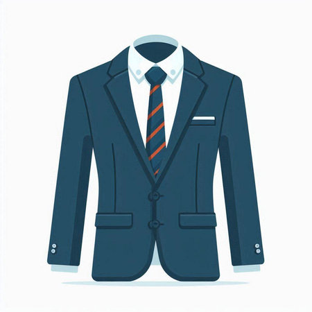 Illustration of a business suit on a white background, vector illustrationのイラスト素材
