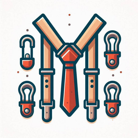 Cricket club concept. Vector illustration in thin line style.のイラスト素材