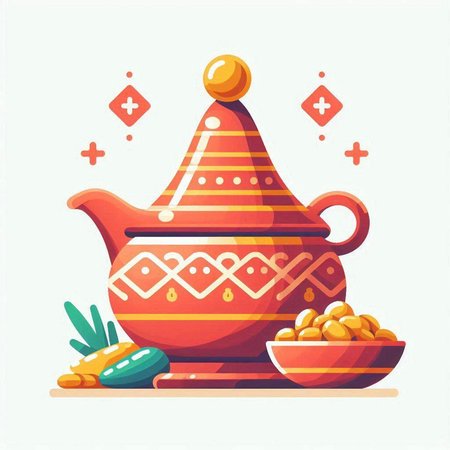 People playing table tennis in the city park. Flat vector illustration.のイラスト素材