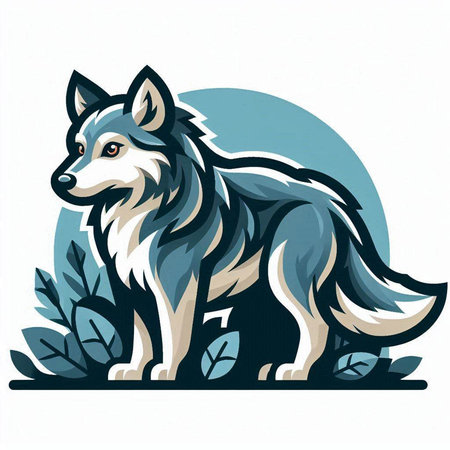 Siberian husky - vector illustration isolated on white background.のイラスト素材