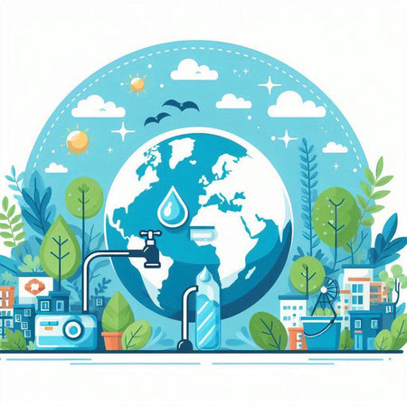 Save the planet concept. Vector illustration. Flat design. Save the planet.のイラスト素材