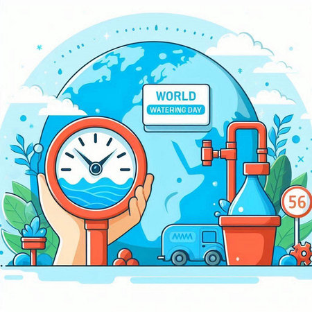 World water day concept. Vector illustration of world water day background.のイラスト素材