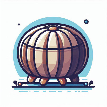 Illustration of earth globe in cartoon style on a white background.のイラスト素材