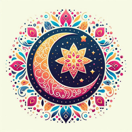 Ornament beautiful card with mandala. Geometric circle element made in vectorのイラスト素材
