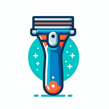 Shaving razors color icon. Isolated vector illustration.のイラスト素材