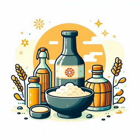 Illustration of spa products on white background. Vector illustration in cartoon style.のイラスト素材