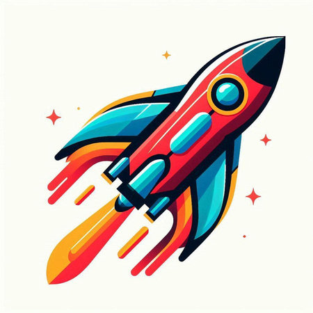 Space rocket vector icon. Spaceship symbol. Illustration of spaceship icon.のイラスト素材