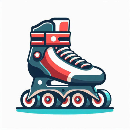 Roller skates isolated on a white background. Vector illustration.のイラスト素材