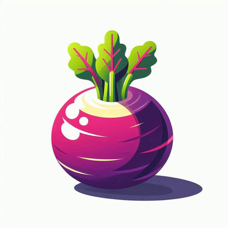 beetroot vector illustration isolated on white background. flat style.のイラスト素材