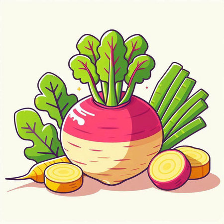 Beetroot vegetable vector illustration. Vegetable icon isolated on white background.のイラスト素材