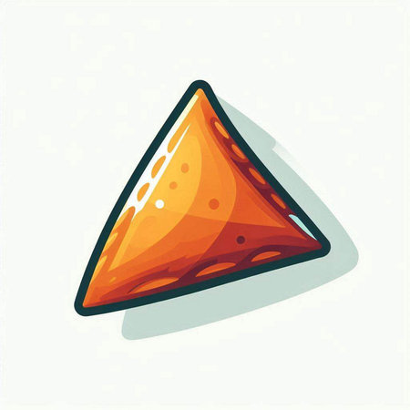 Triangle icon isolated on white background. Vector illustration. Eps 10.のイラスト素材