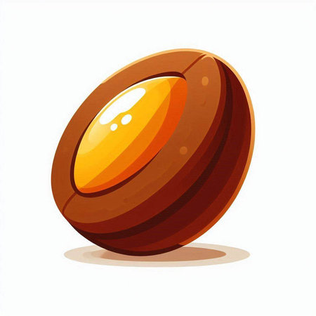 Illustration of a hazelnut isolated on a white background.のイラスト素材