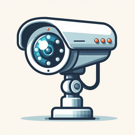 Vector illustration of cctv camera icon. Cctv video camera icon.のイラスト素材