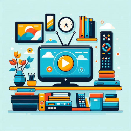 Vector illustration of modern flat design concept of online education and learning.のイラスト素材