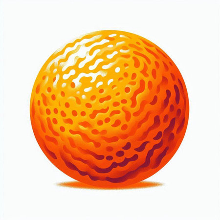 Orange ball on a white background. Vector illustration of an orange ball.のイラスト素材