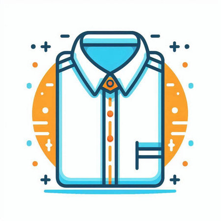 Shirt thin line icon. Vector illustration of male shirt on white background.のイラスト素材