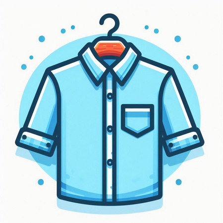 Shirt icon. Vector illustration of a shirt on hanger.のイラスト素材