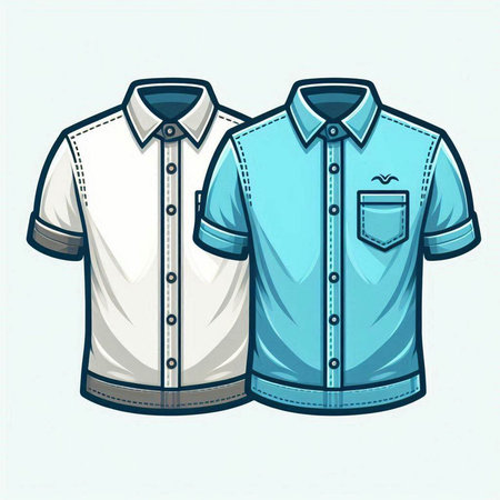 Men's polo shirt. Vector illustration of a polo shirt.のイラスト素材