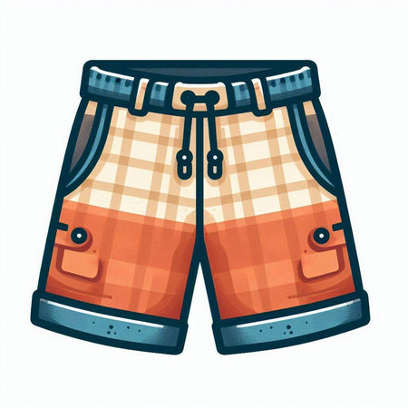 Men's trunks isolated on a white background. Vector illustration.のイラスト素材