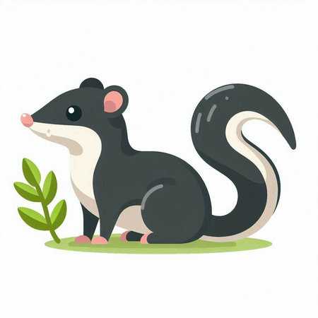 Cute little mouse cartoon vector illustration. Cute animal character.のイラスト素材