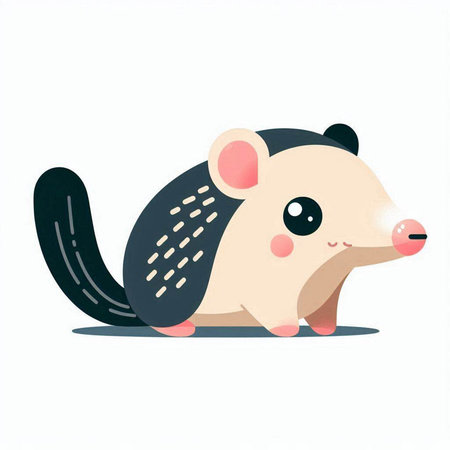 Cute cartoon hamster. Vector illustration isolated on white background.のイラスト素材