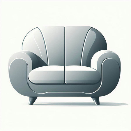 Comfortable armchair isolated on a white background. 3d renderingのイラスト素材