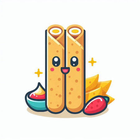 Cute pancake character. Vector illustration isolated on white background.のイラスト素材