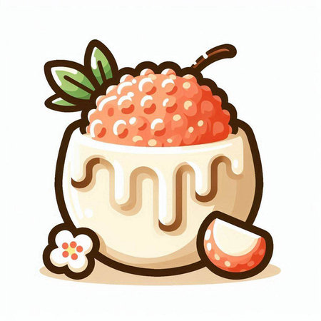 Ravioli in a bowl on a white background. Vector illustration.のイラスト素材