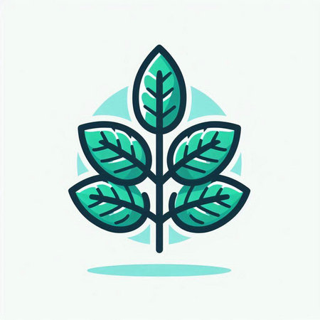 Eco icon with leaves. Vector illustration for your web site design.のイラスト素材