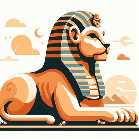 Egyptian pharaoh. Vector illustration in retro style for your designのイラスト素材