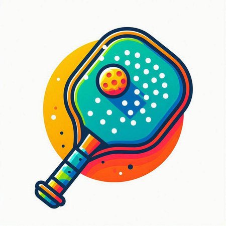 Tennis racket icon on white background. Vector illustration of tennis racket.のイラスト素材