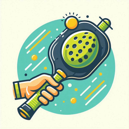 Hand holding a magnifying glass. Vector illustration in flat style.のイラスト素材