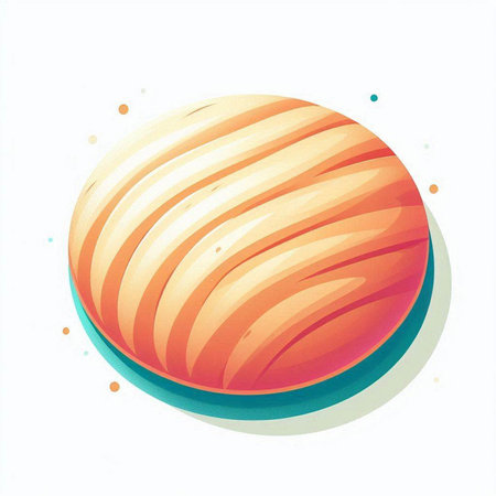 Illustration of a colorful planet on a white background. Vector illustrationのイラスト素材