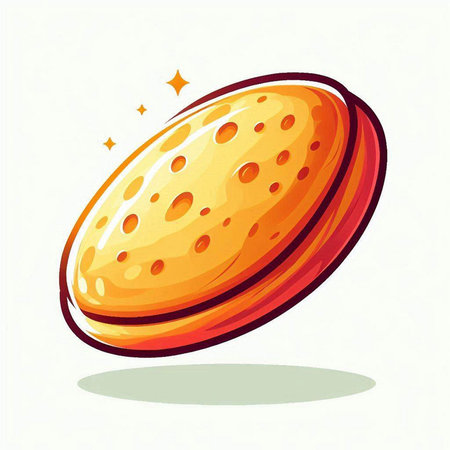 Illustration of a cookie on a white background. Vector illustration.のイラスト素材