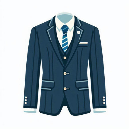 Men's suit on a white background. Vector illustration. Eps 10.のイラスト素材